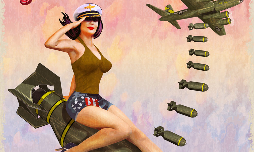Vintage war posters are highly collectible.