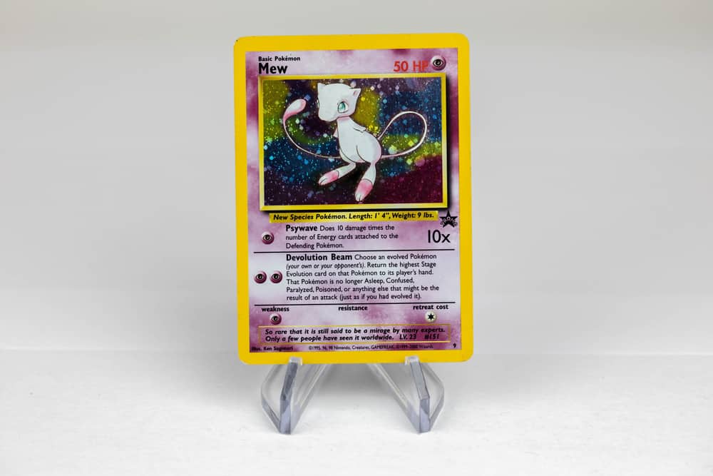 If you have a holo mew card, you're in luck, because it's worth something. Credit: Shutterstock