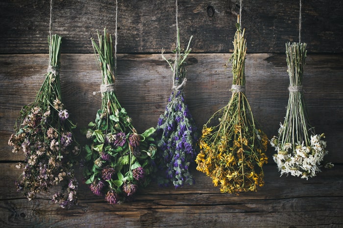 Dried Flowers in Baskets