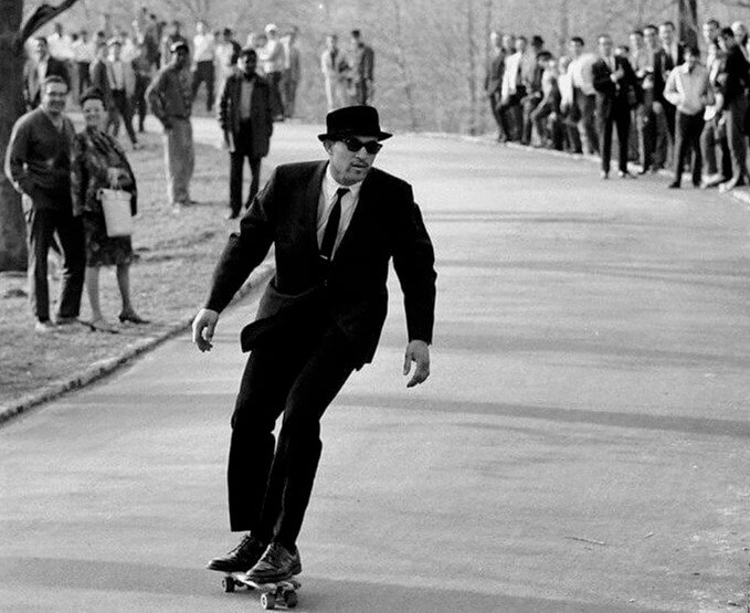 A Skateboarder in New York City's Central Park, 1960s