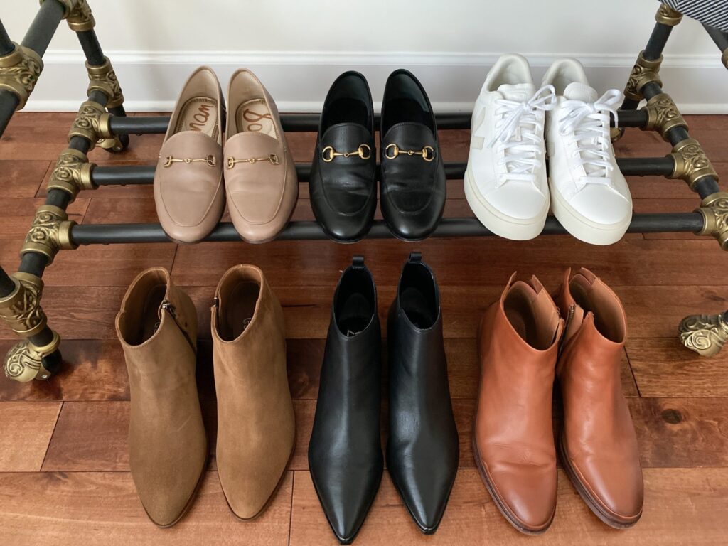 My Winter 2021 Classic Neutral Capsule Wardrobe Shoes Scaled