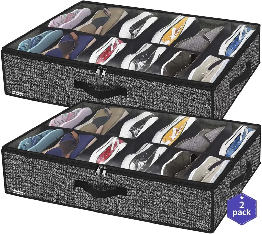 A Convenient Set Of Under Bed Storage Containers